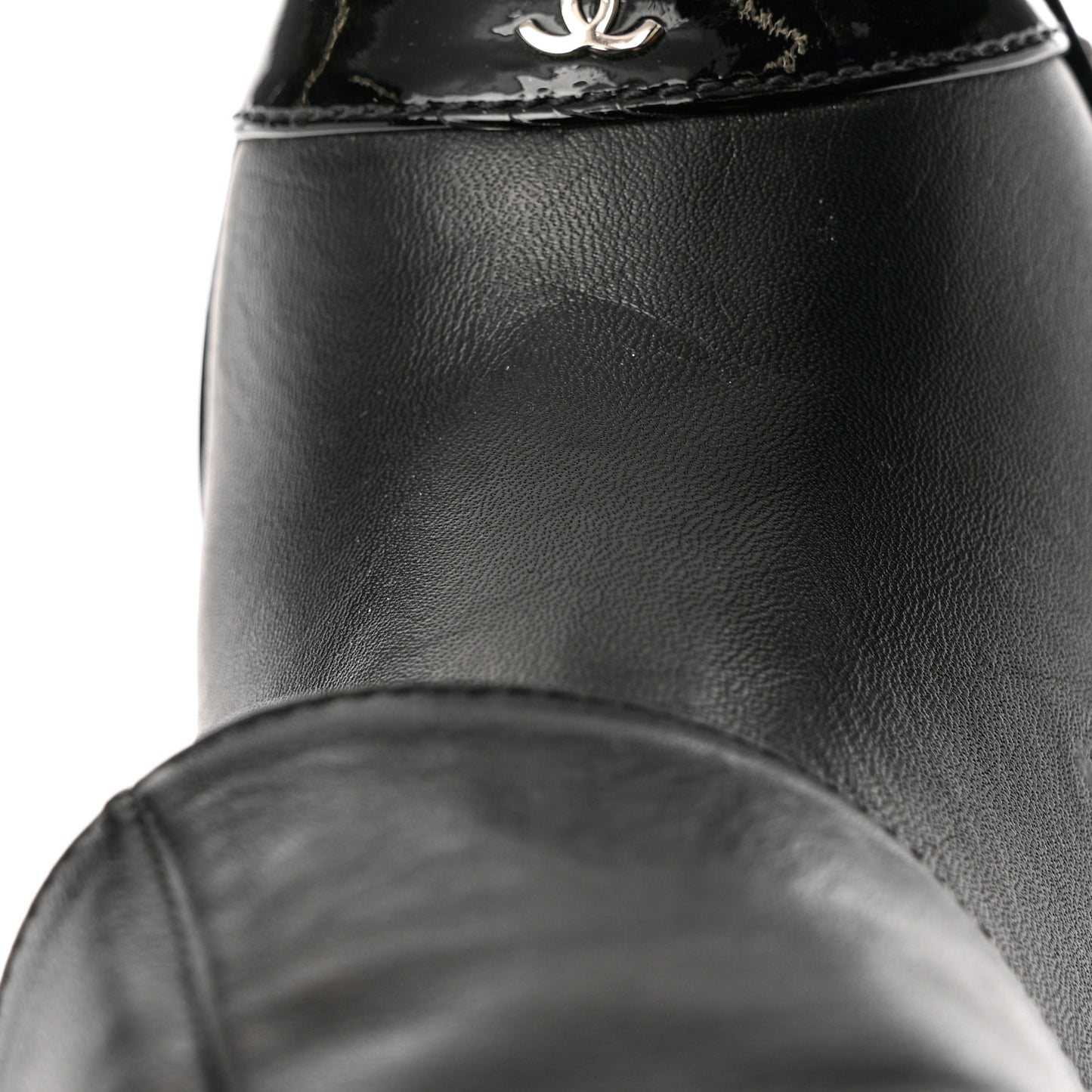 Calfskin Ascot Knee High CC Boots 36 Black