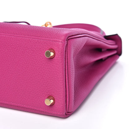 Hermes Togo Kelly Retourne 25 Rose Pourpre 28 of 30