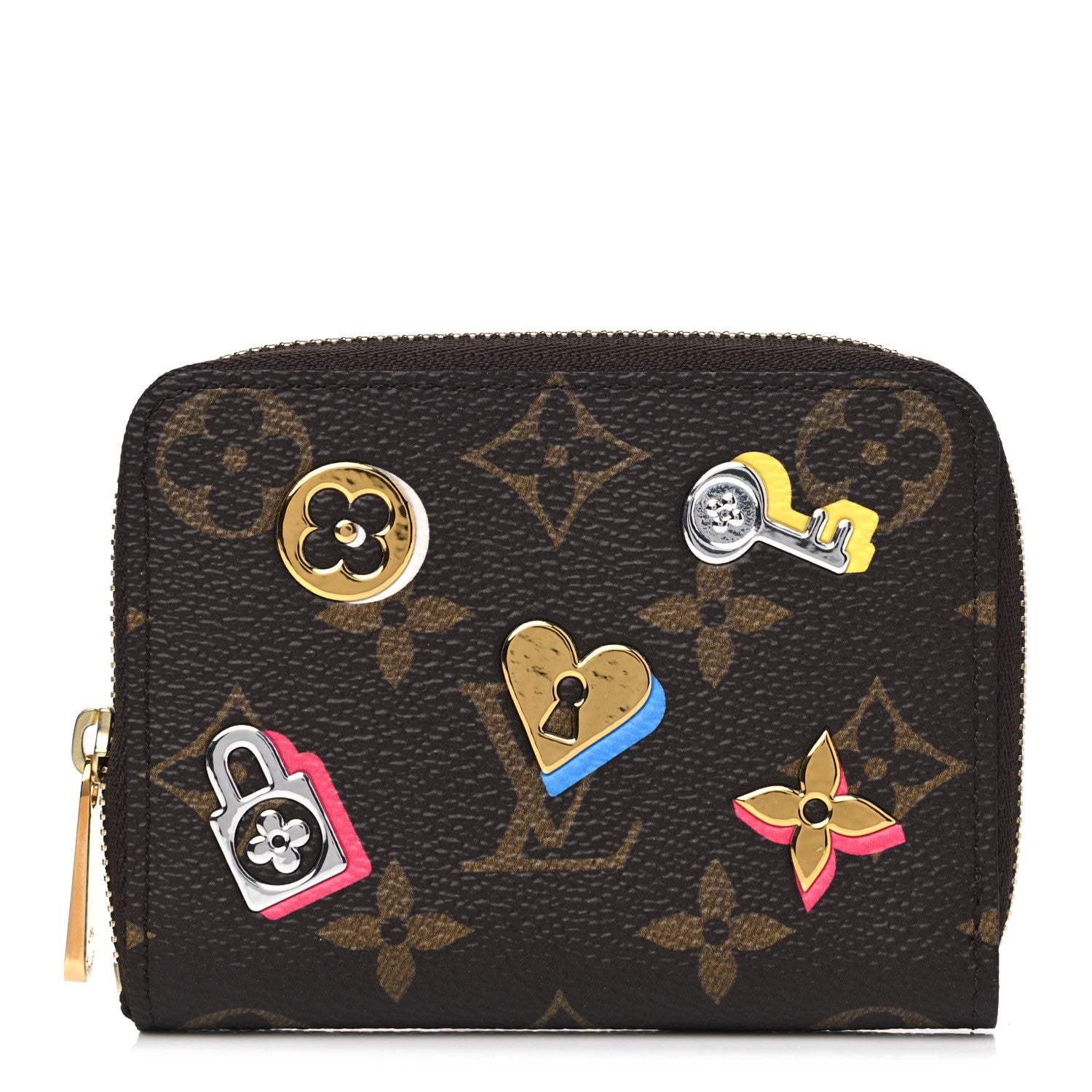 Louis Vuitton Monogram LV Love Lock Zippy Coin Purse 1 of 6