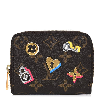 Louis Vuitton Monogram LV Love Lock Zippy Coin Purse 1 of 6