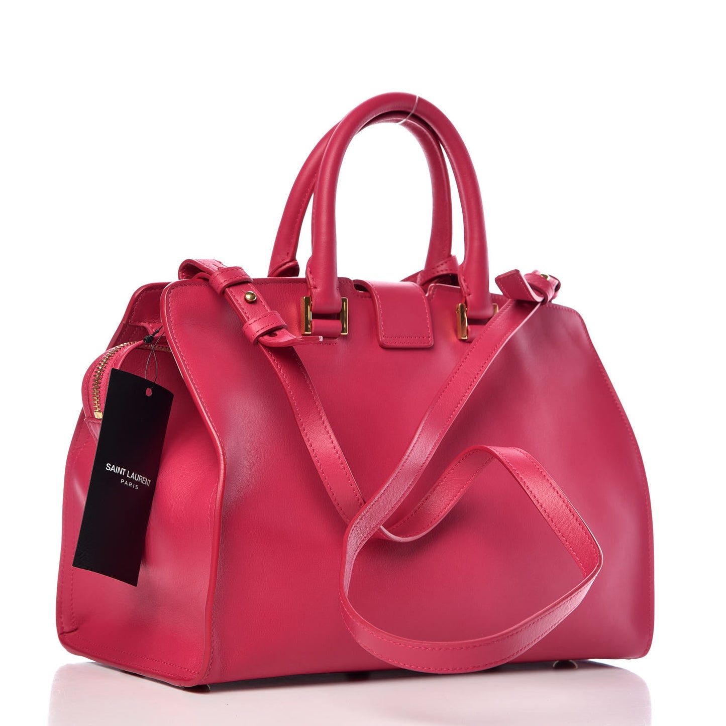 Calfskin Small Classic Y Cabas Fuchsia