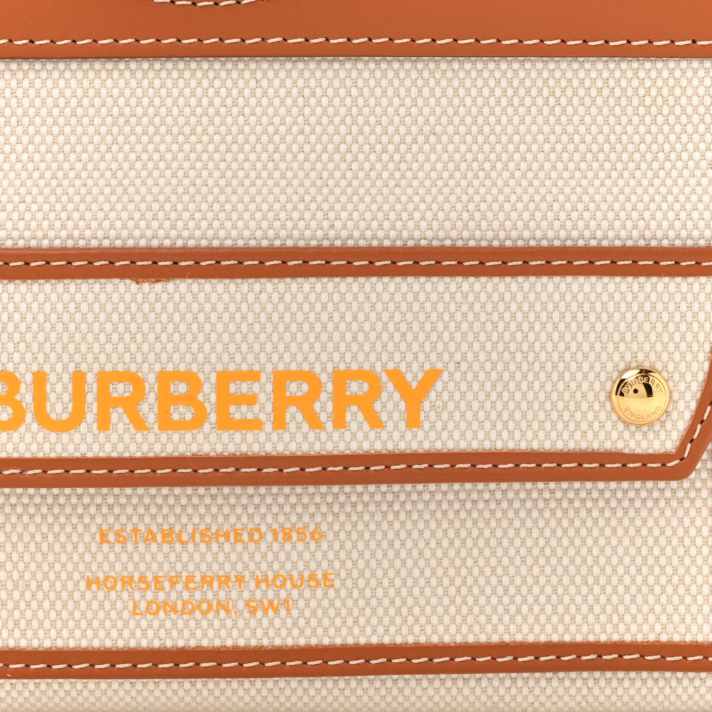 Canvas Calfskin Pocket Crossbody Bag Tan