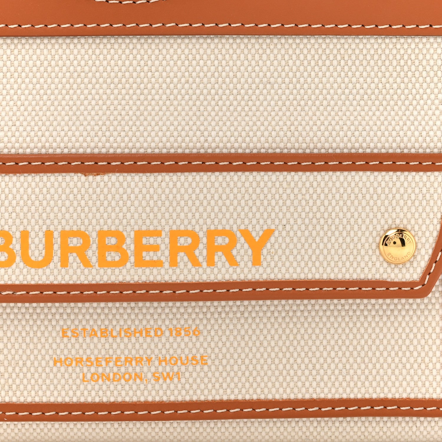 Burberry Canvas Calfskin Pocket Crossbody Bag Tan 7 of 10