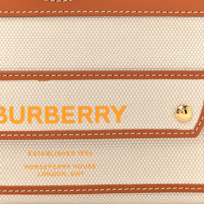 Burberry Canvas Calfskin Pocket Crossbody Bag Tan 7 of 10