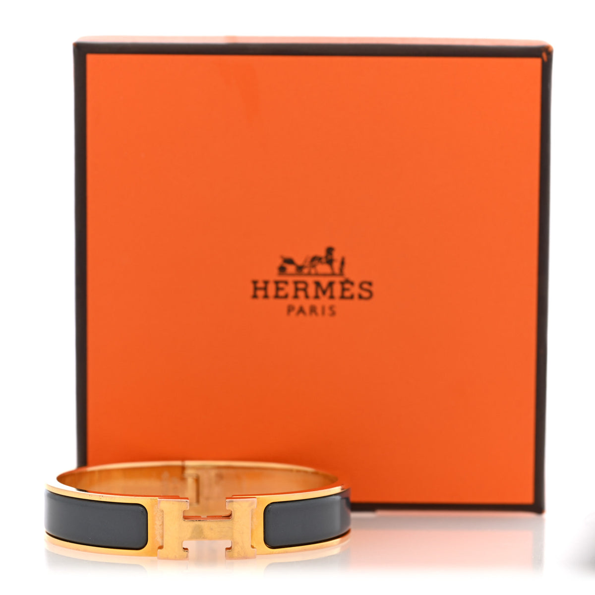 Hermes Enamel Narrow Clic Clac H Bracelet PM Ardoise 5 of 5
