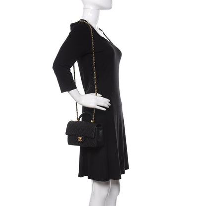Chanel Caviar Quilted Mini Top Handle Rectangular Flap Black 2 of 9