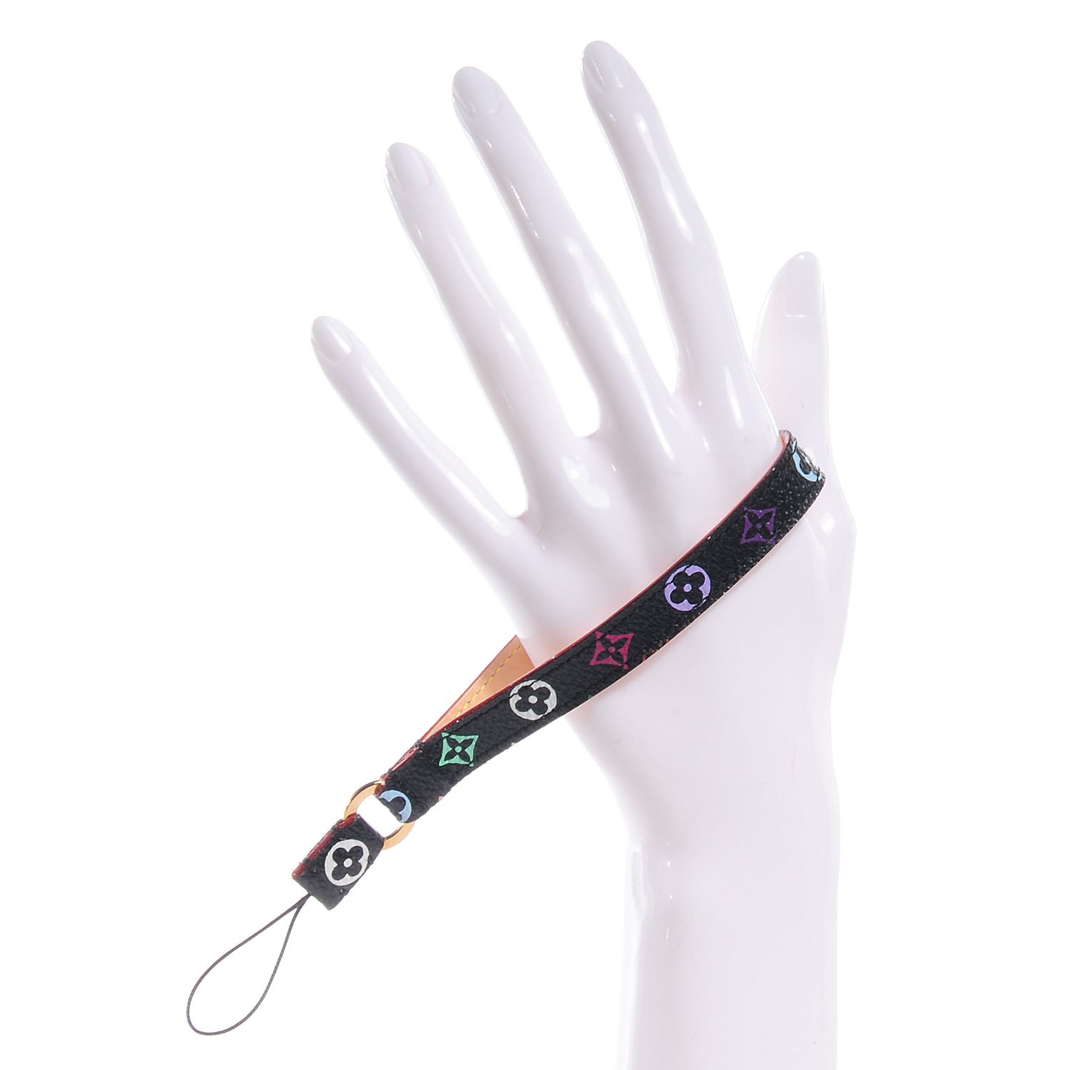 Louis Vuitton Monogram Multicolor Phone Strap Black 2 of 5