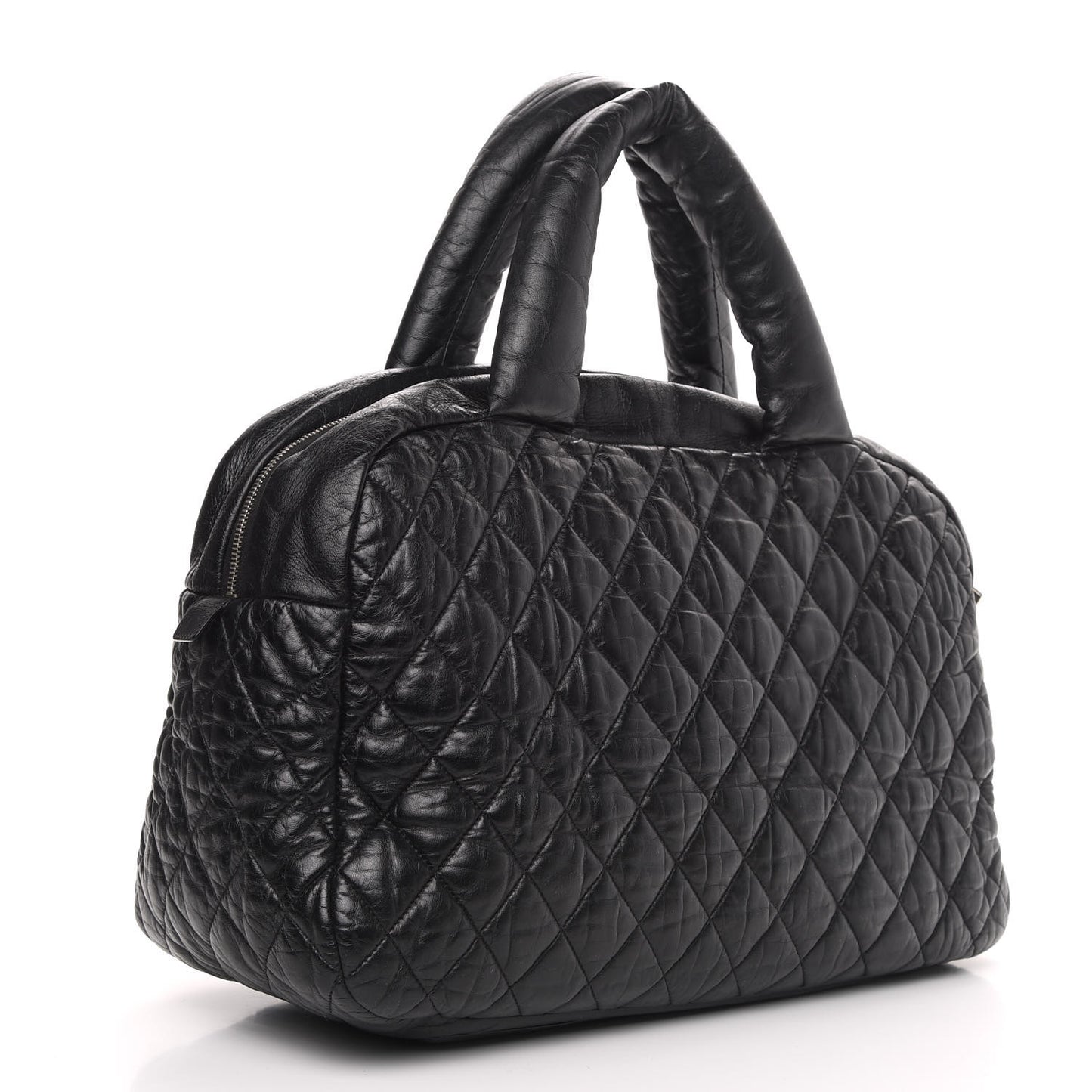 Lambskin Coco Cocoon Bowler Black
