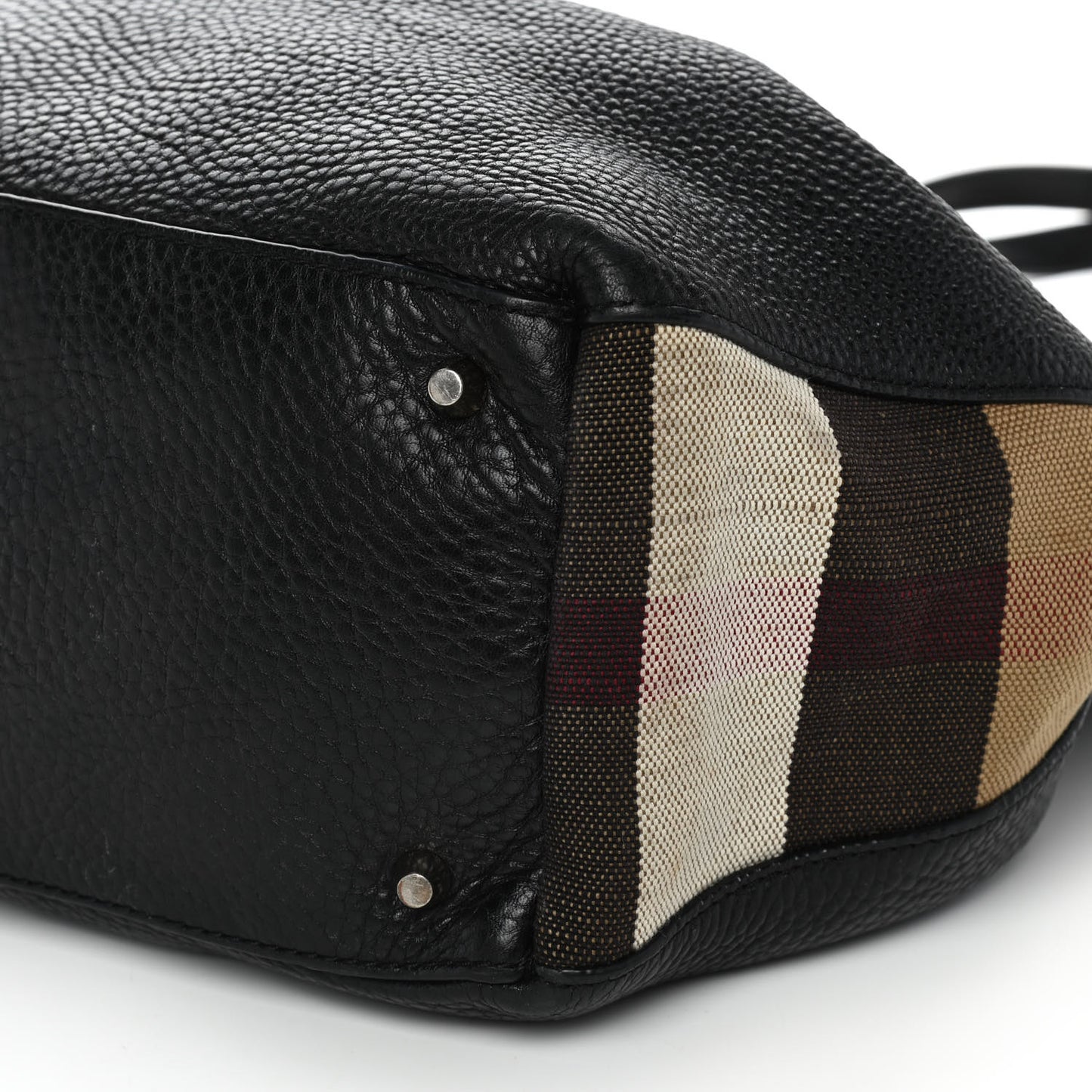 Grainy Calfskin House Check Medium Maidstone Black