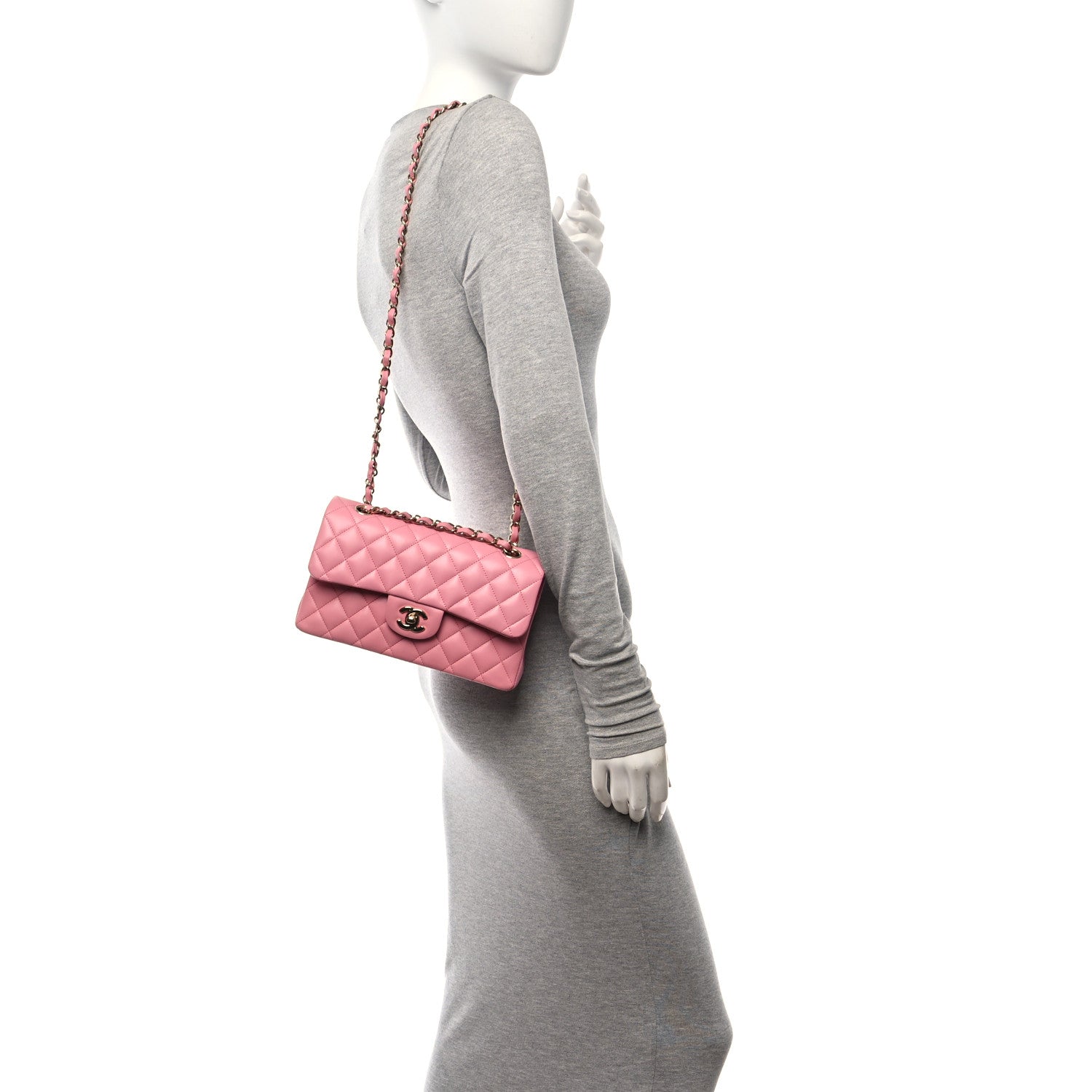Chanel Lambskin Quilted Small Double Flap Pink 2 of 11