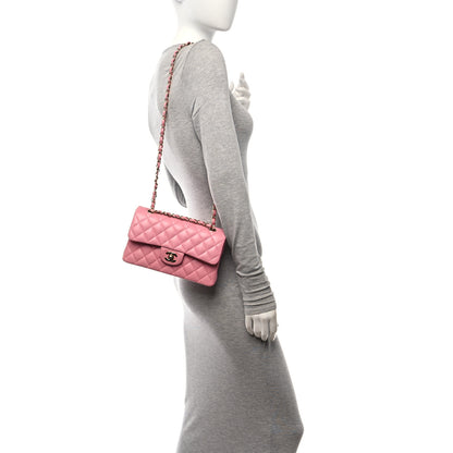 Chanel Lambskin Quilted Small Double Flap Pink 2 of 11