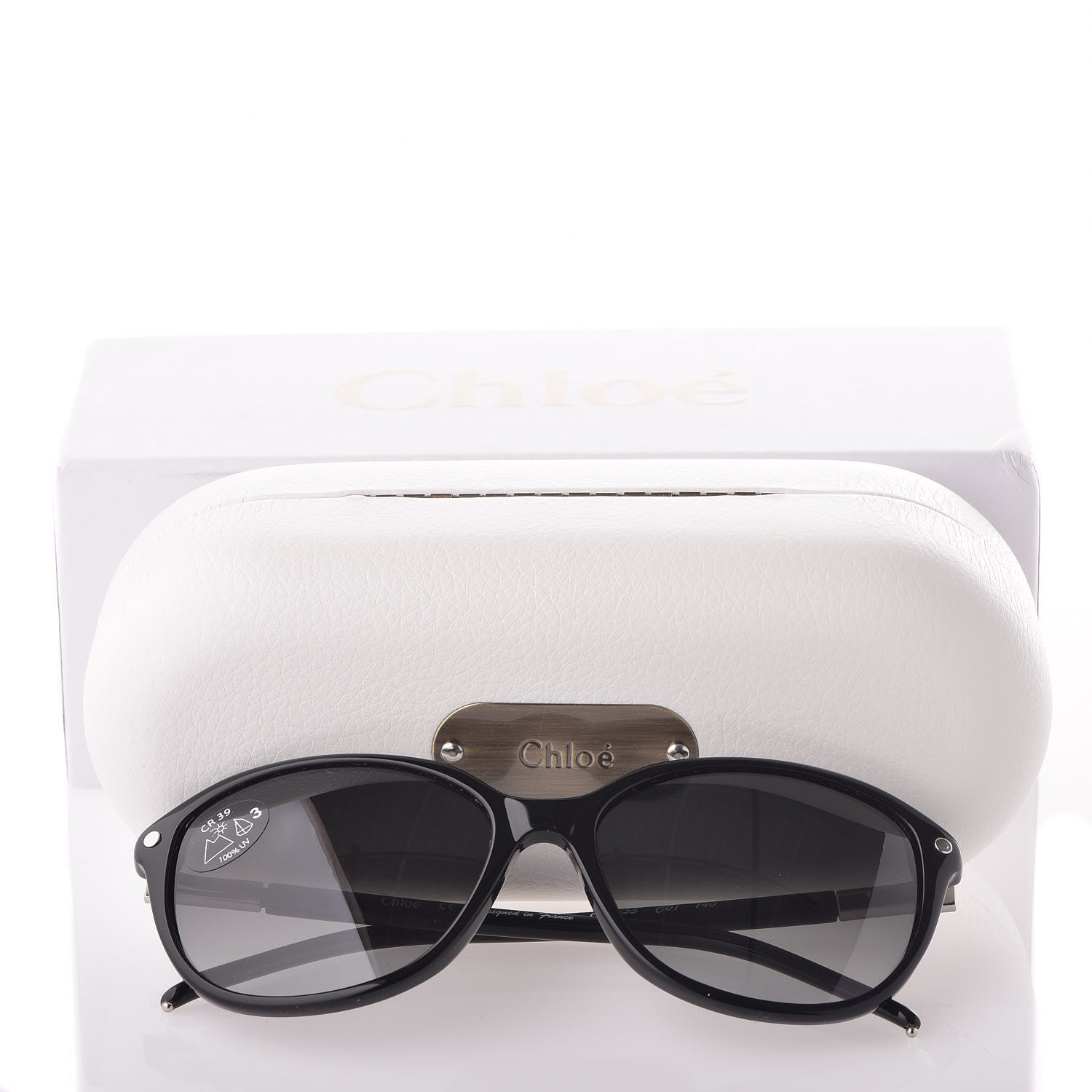 Chloe Round Sunglasses CL2253 Black 8 of 8