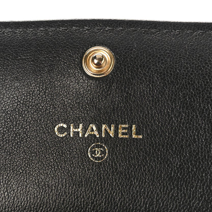 Chanel Lambskin Quilted Chanel 19 Flap Coin Purse With Chain Black 6 of 10