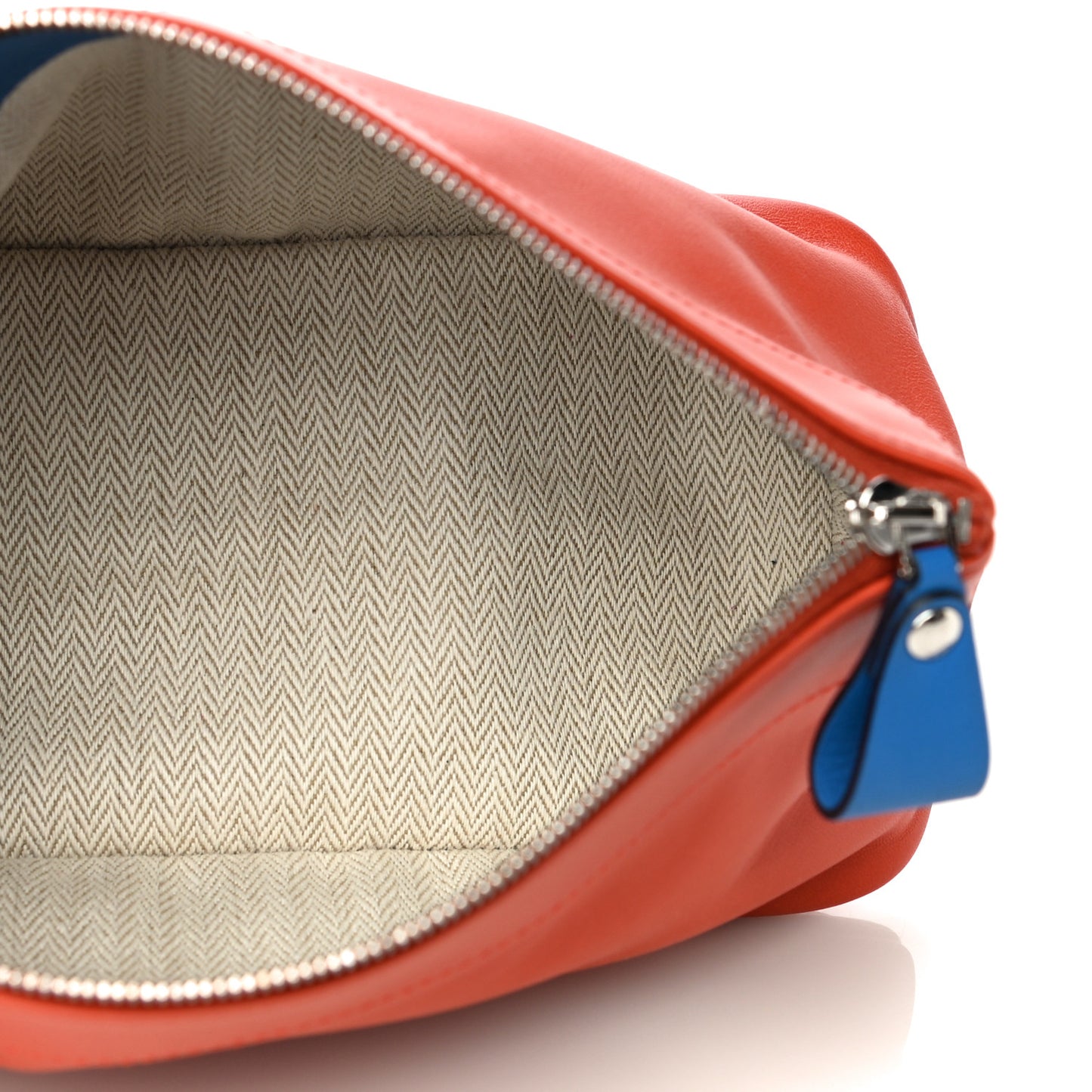 Lambskin Swift Tohubohu Pouch MM Cornaline Bleu Zellige