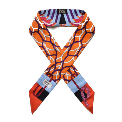 Hermes Silk Ballet Aquatique Twilly 1 of 5