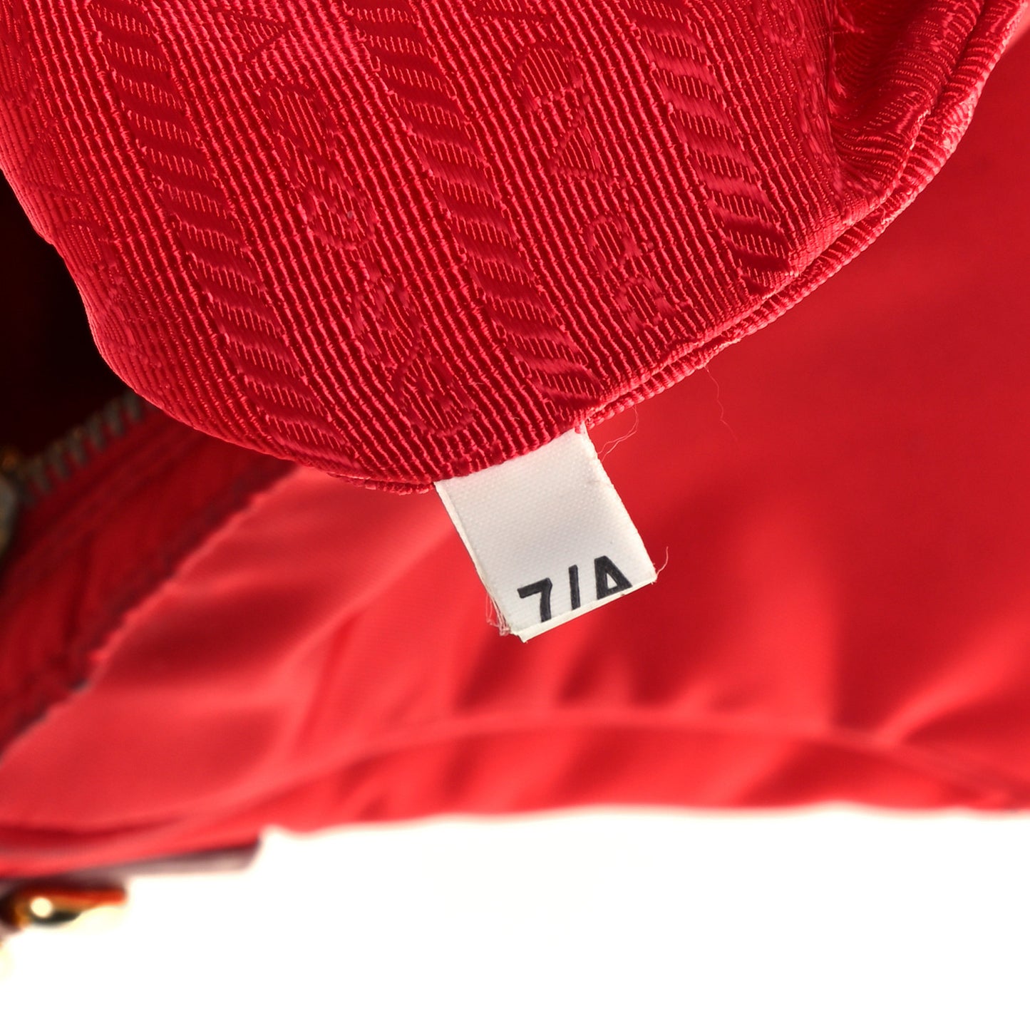 Tessuto Nylon Saffiano Pocket Messenger Bag Red