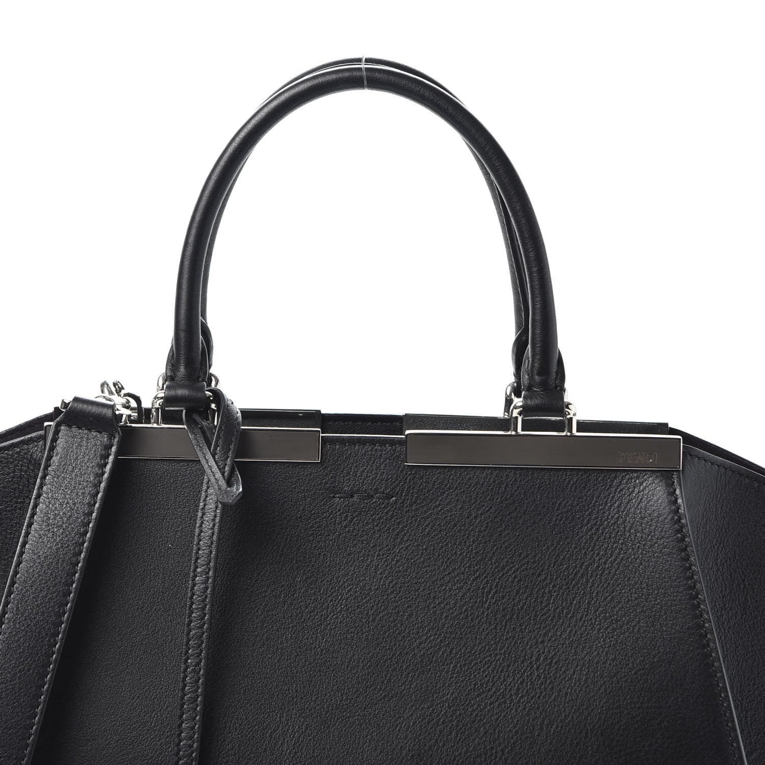 Fendi Vitello Dolce Petite 3jours Tote Black 11 of 11