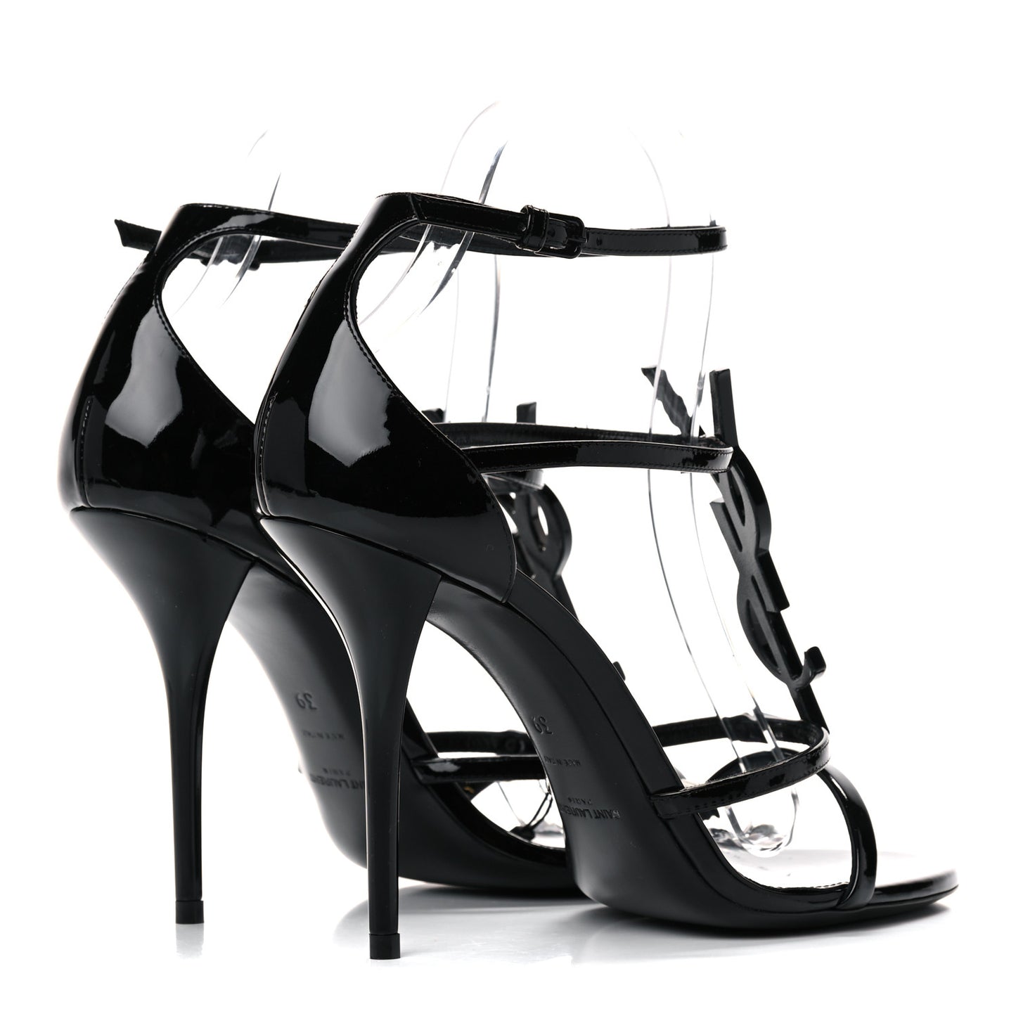 Patent Cassandra 100 Ankle Strap Sandals 39 Black