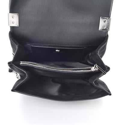 Versace Suede Palazzo Crystal Chain Evening Bag Black 5 of 9