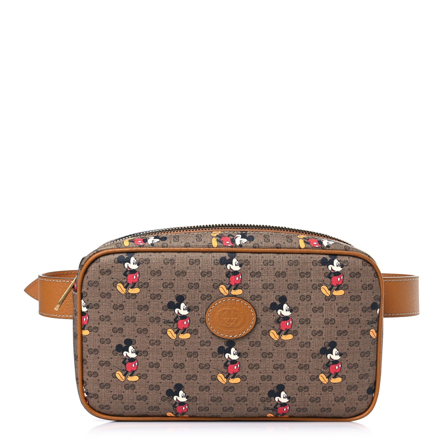 X DISNEY Mini Vintage GG Supreme Monogram Mickey Mouse Small Belt Bag 90 36 Beige Vintage Sun Oil