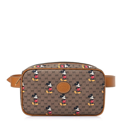 Gucci X DISNEY Mini Vintage GG Supreme Monogram Mickey Mouse Small Belt Bag 90 36 Beige Vintage Sun Oil 1 of 9