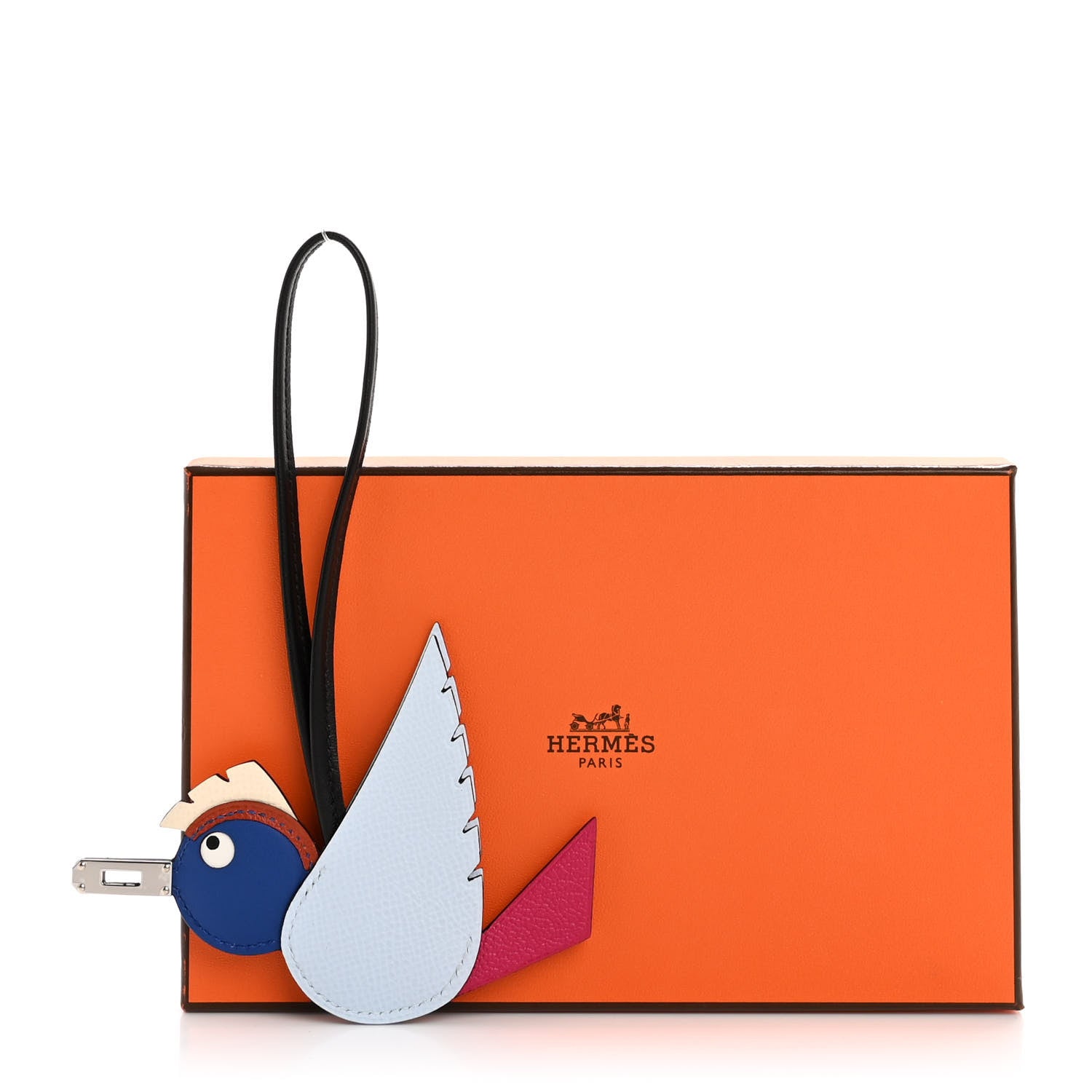 Hermes Epsom Swift Chevre Mysore Birdy Bag Charm Bleu Brume Rose Mexico Bleu Royal Cuivre Nata Black 5 of 5