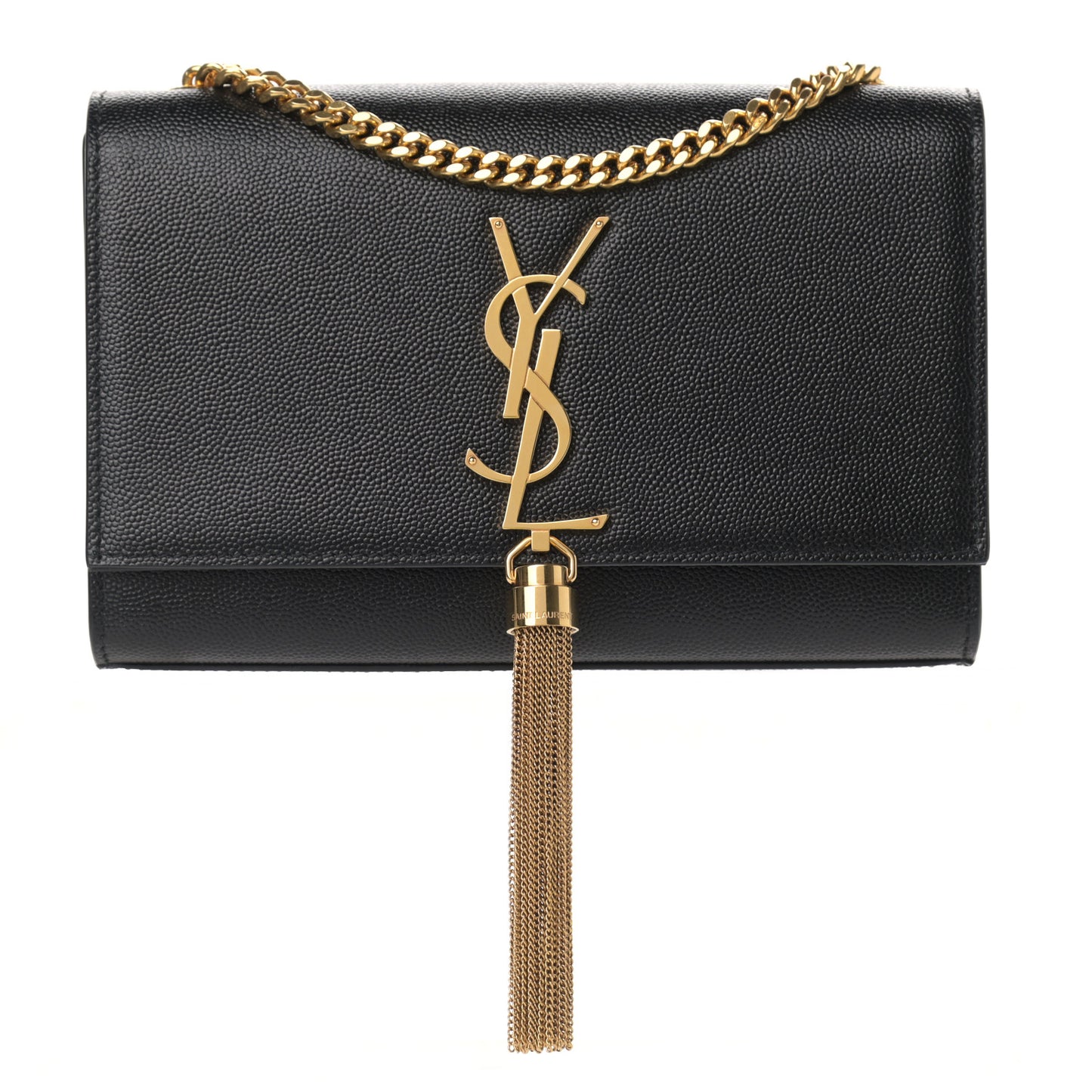 Grain De Poudre Small Classic Monogram Kate Tassel Satchel Black