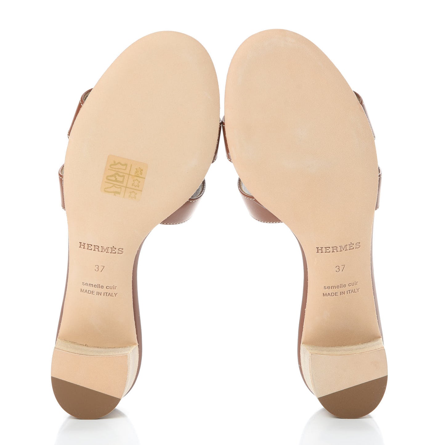 Calfskin Oasis Sandals 37 Gold
