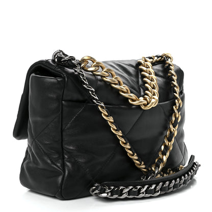 Chanel Lambskin Quilted Large Chanel 19 Flap Black 2 of 10