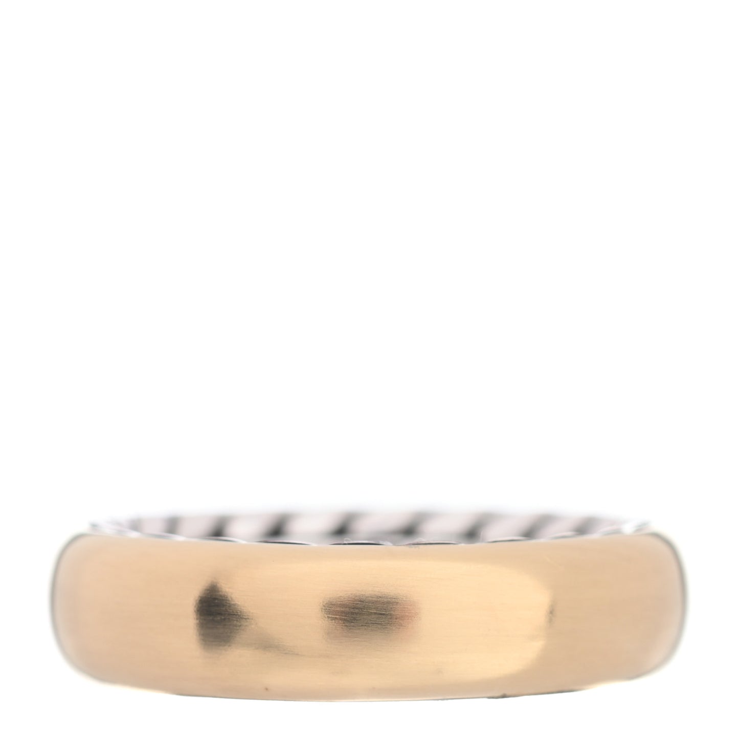 Sterling Silver 18K Yellow Gold 6mm Streamline Band Ring 62 10