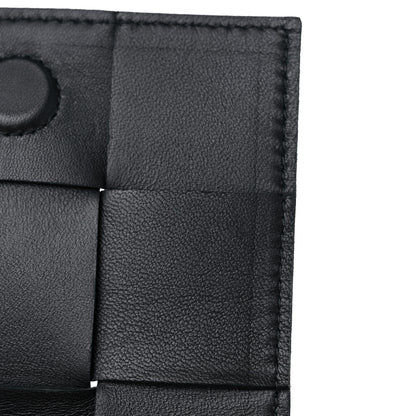 Bottega Veneta Lambskin Maxi Intrecciato Extra Mini Cassette Crossbody Bag Black 9 of 9