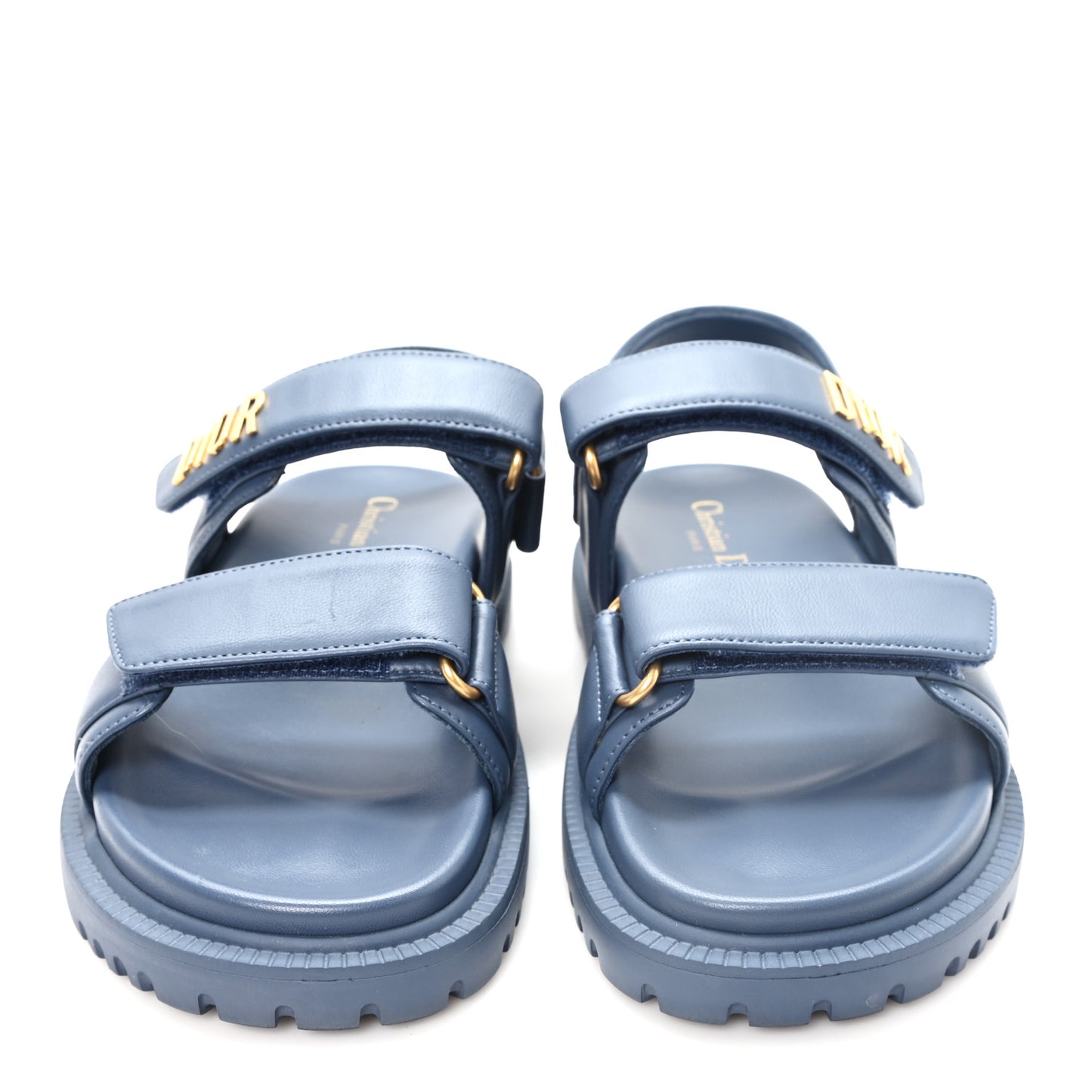 Lambskin Dioract 10mm Sandals 36 Pastel Blue
