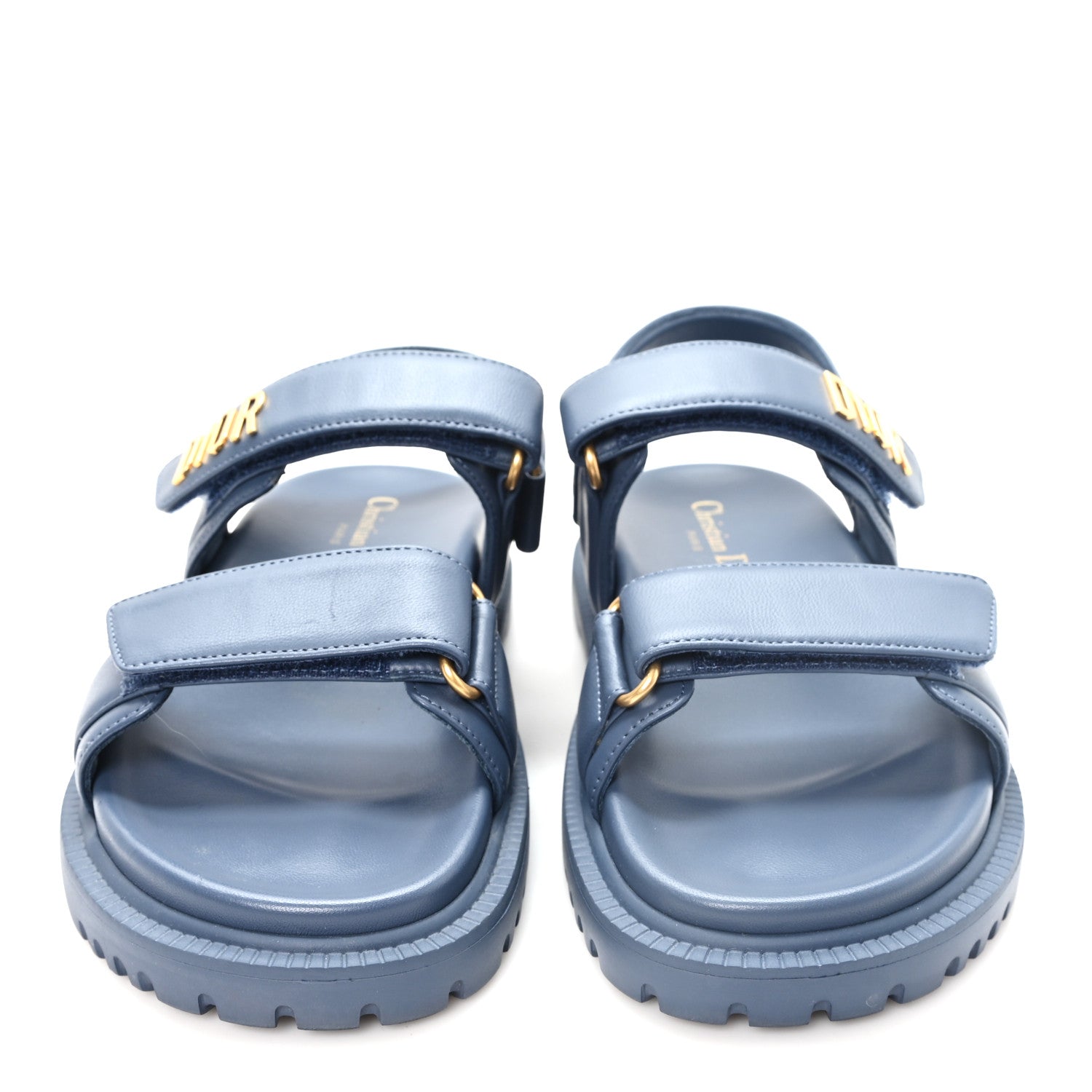 Christian Dior Lambskin Dioract 10mm Sandals 36 Pastel Blue 3 of 9