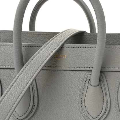 Celine Drummed Calfskin Nano Luggage Pearl Blue 8 of 10