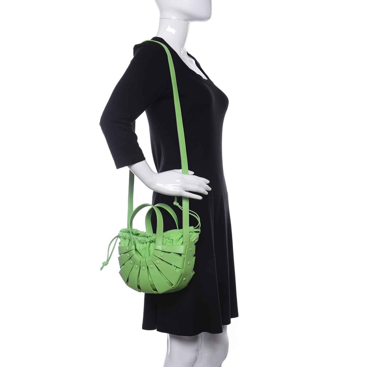 French Calfskin Small Shell Pistachio