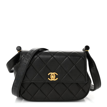 Chanel Lambskin Quilted Flap Shoulder Bag Black 1 of 11