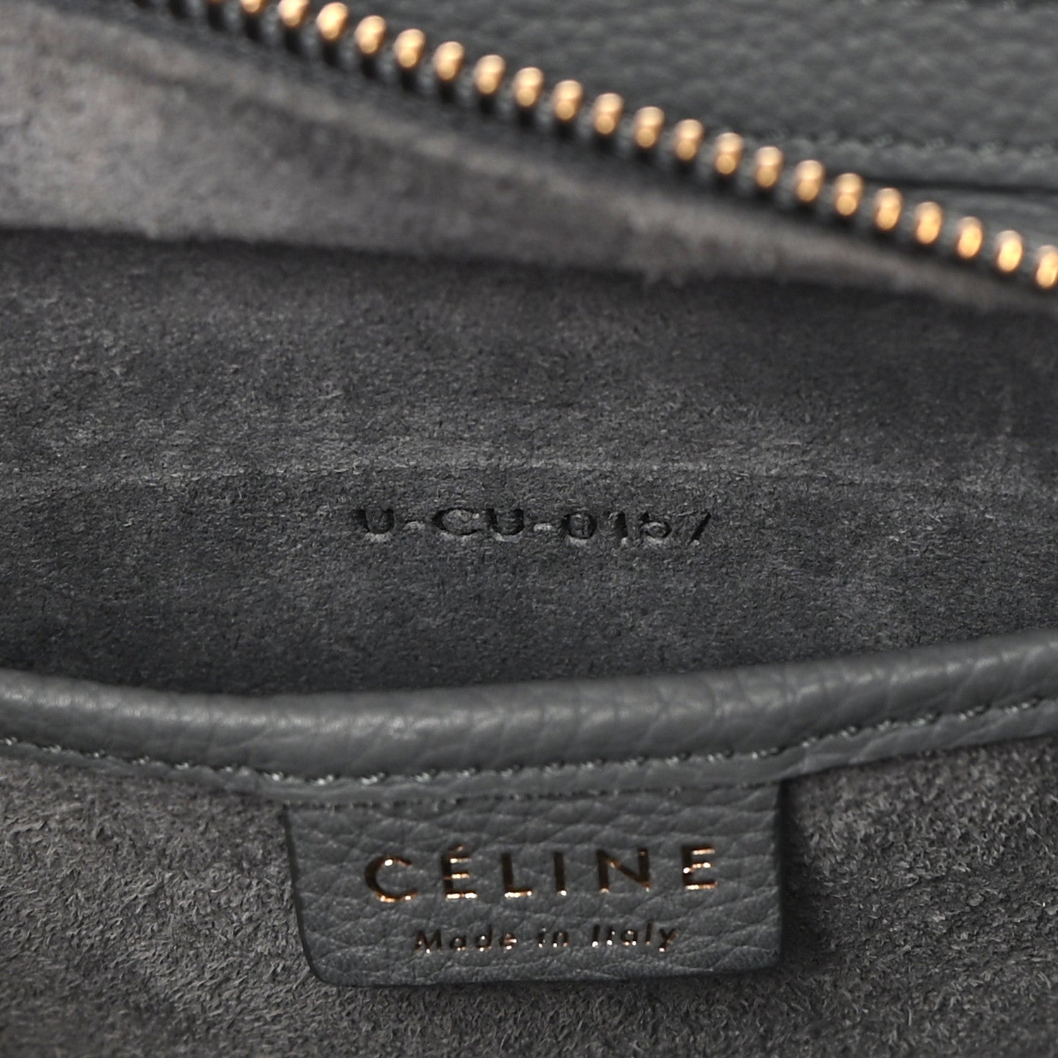 Celine Baby Drummed Calfskin Nano Luggage Kohl 7 of 15