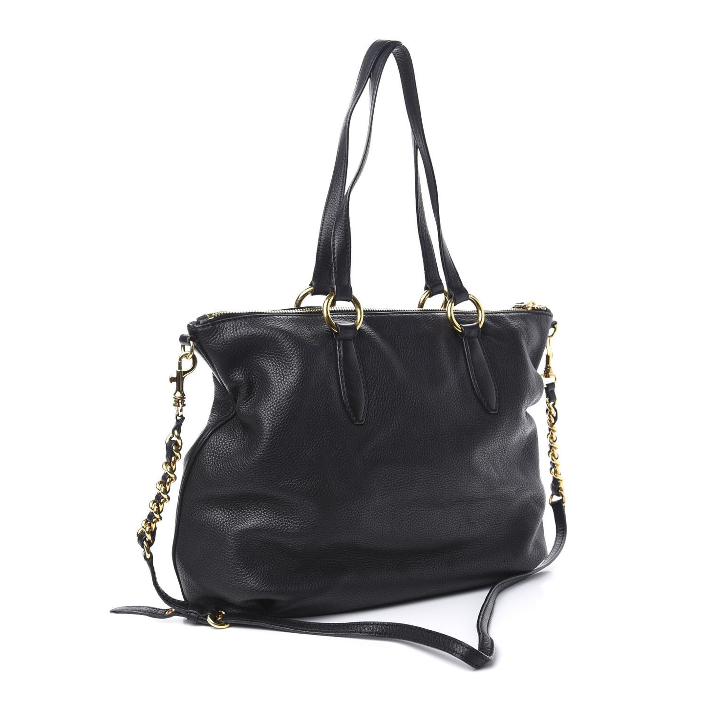 Vitello Daino Tote Black
