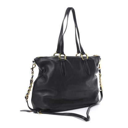 Miu Miu Vitello Daino Tote Black 2 of 14