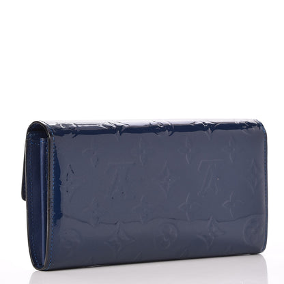 Louis Vuitton Vernis Sarah Wallet Grand Blue 3 of 7
