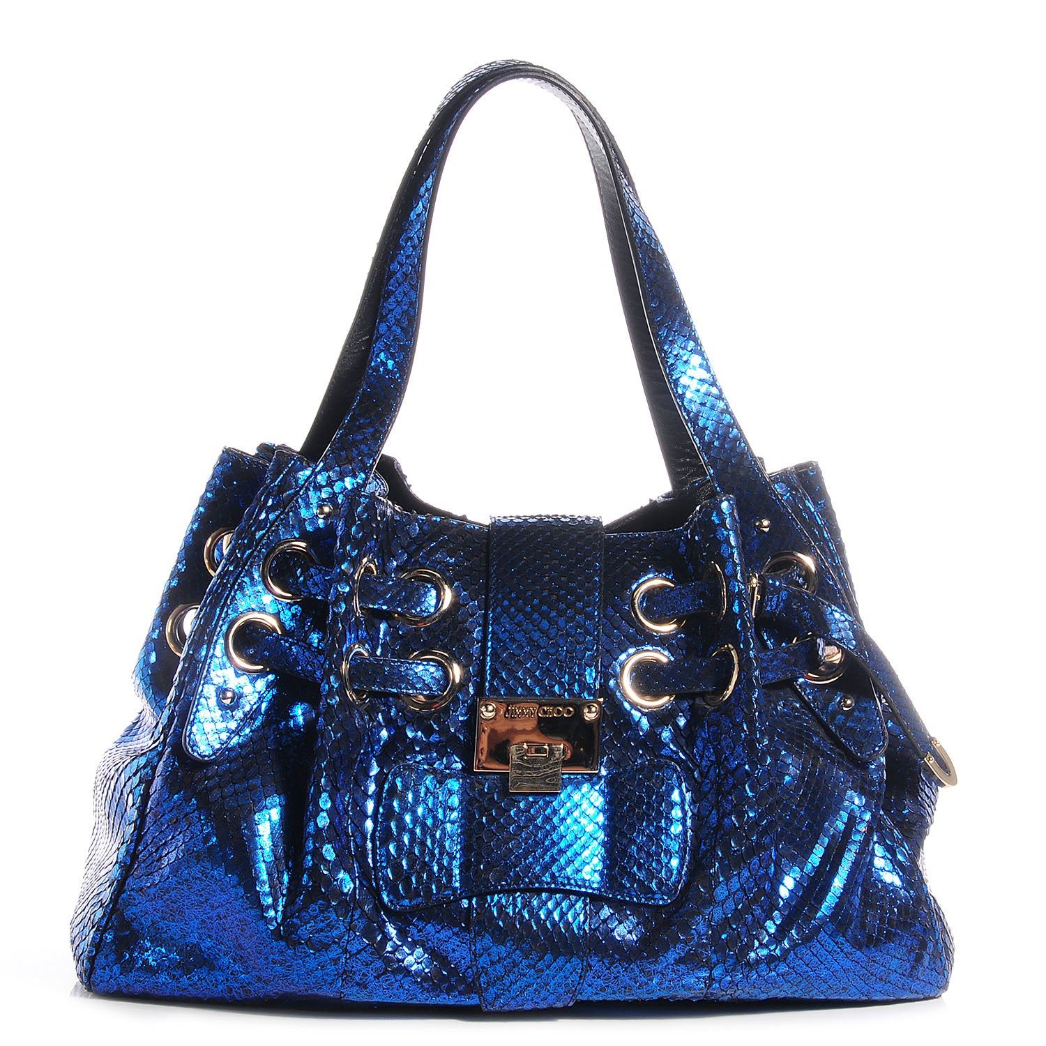 Jimmy Choo Metallic Python Ramona Blue 1 of 9