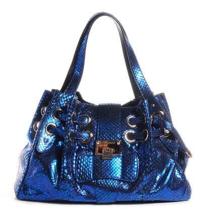 Jimmy Choo Metallic Python Ramona Blue 1 of 9