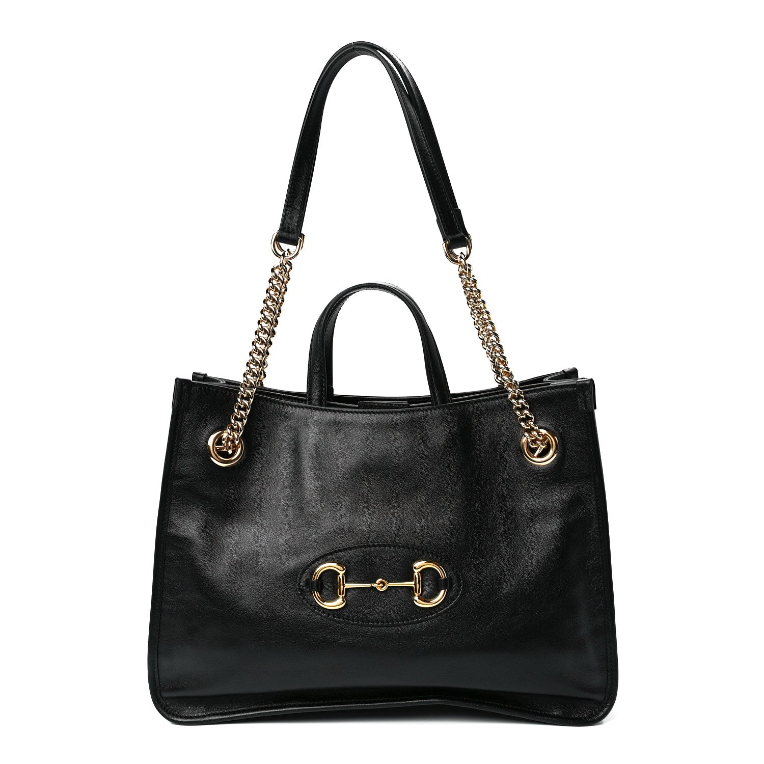 Gucci New Sakai Calfskin Lux Medium Horsebit 1955 Tote Bag Black 1 of 14