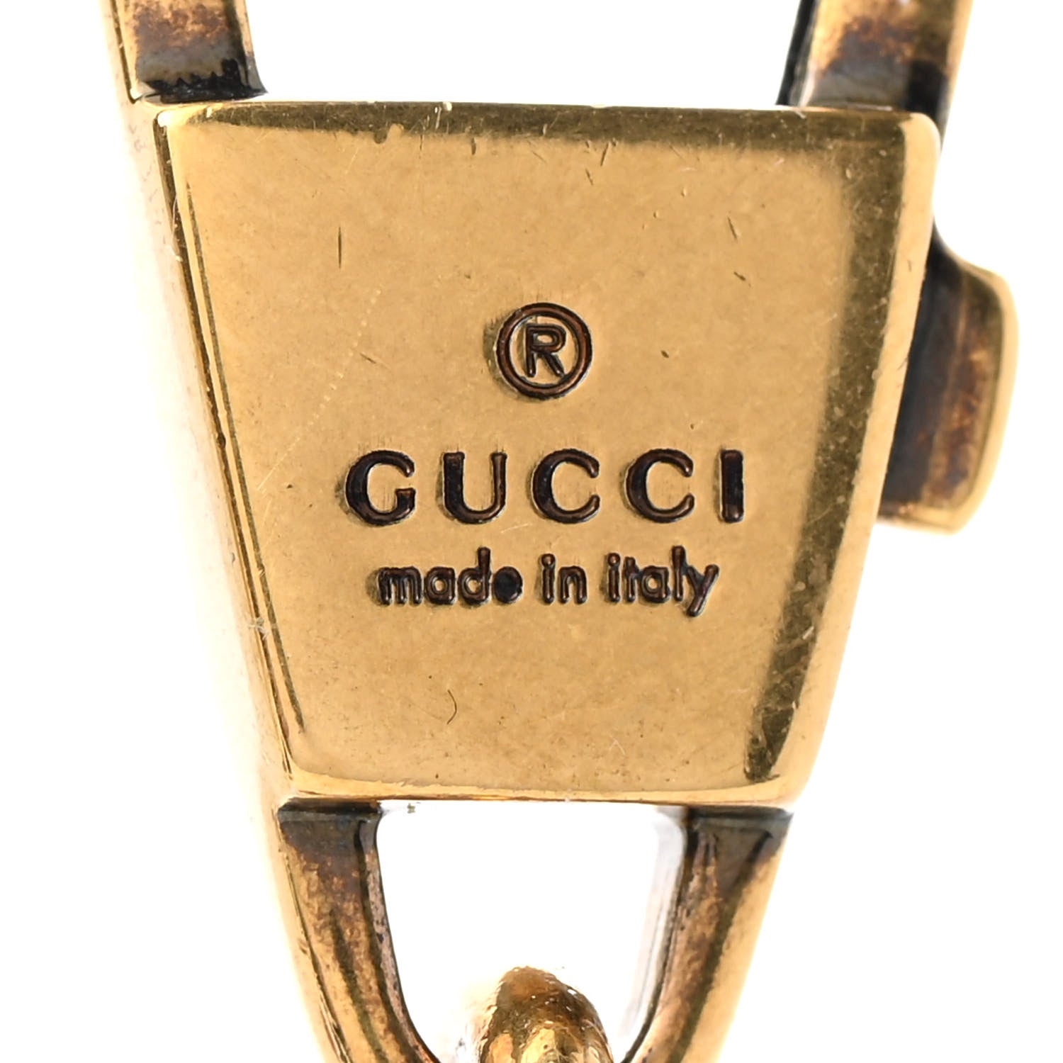 Gucci Pearl Double G Key Chain Gold 3 of 5