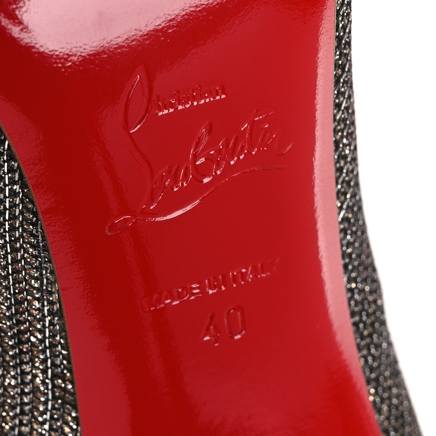 Christian Louboutin Glitter Chain Pigalle Follies 100 Pumps 40 Roche 8 of 10