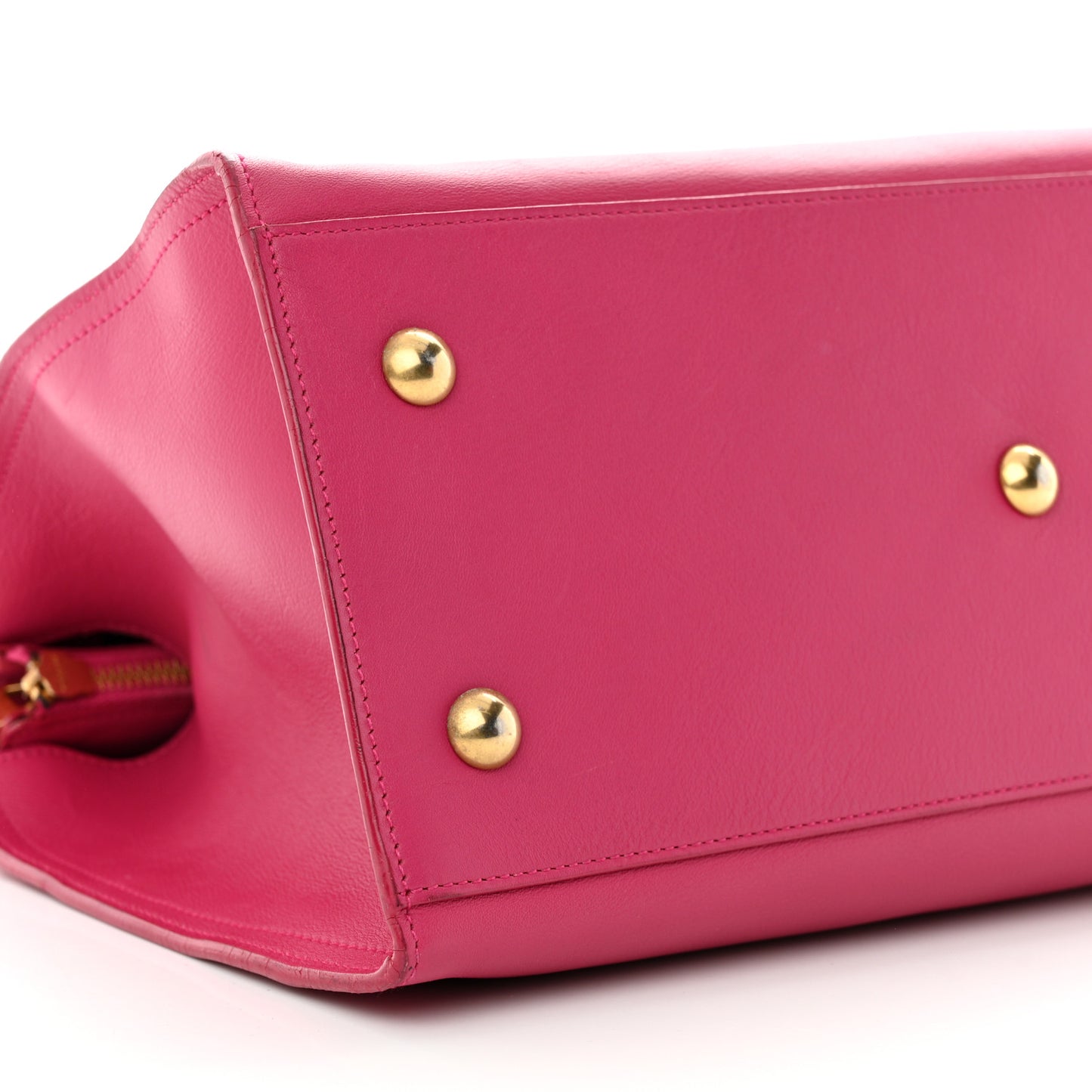 Calfskin Small Classic Y Cabas Fuchsia