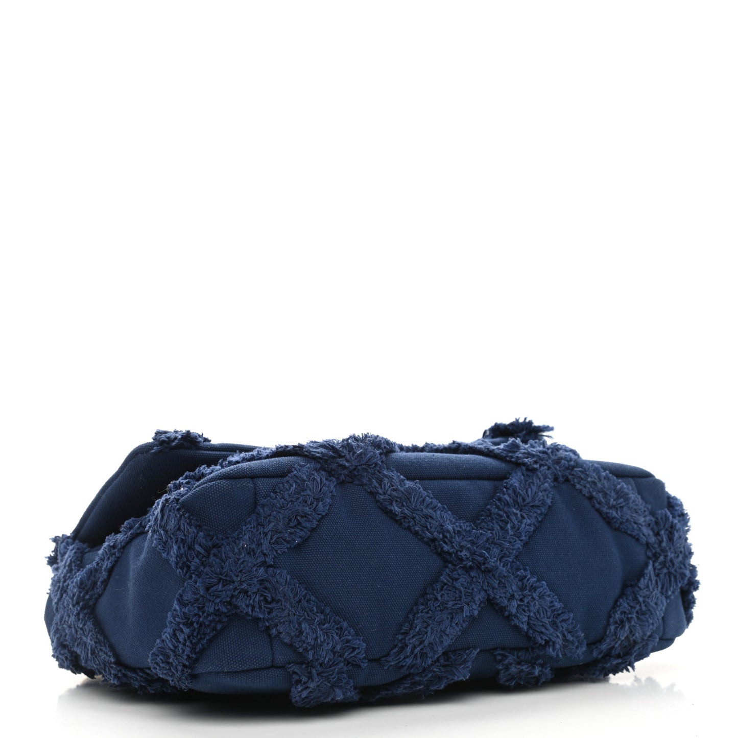 Cotton Canvas Quilted Medium Chanel 19 Flap Navy Blue