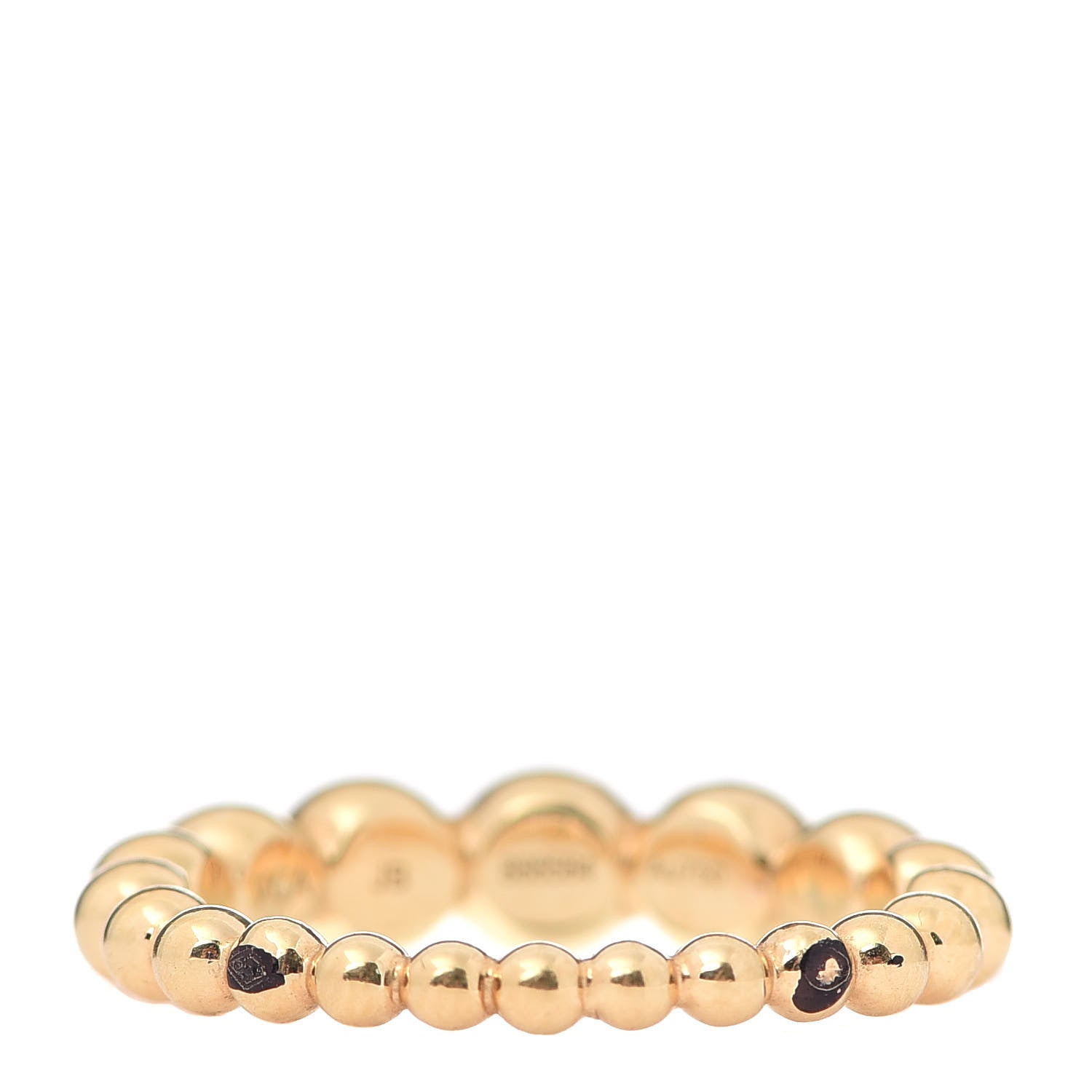 Van Cleef & Arpels 18K Yellow Gold Perlee Pearls of Gold Variation Ring 57 8 3 of 8