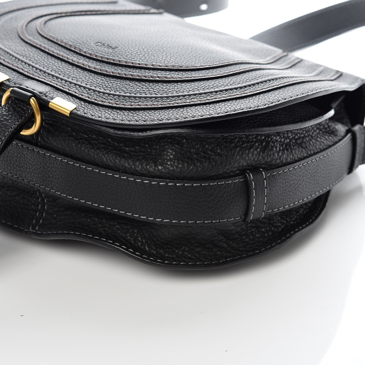 Chloe Calfskin Medium Marcie Round Crossbody Bag Black 9 of 9