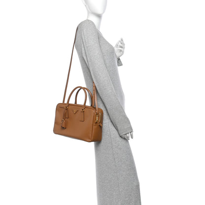 Prada Saffiano Lux Bauletto Caramel 2 of 12